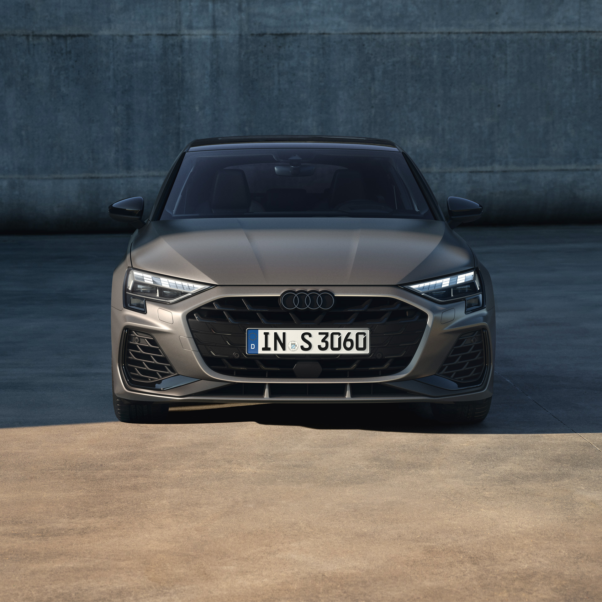 Foto del diseño frontal del Audi S3 Sportback. 