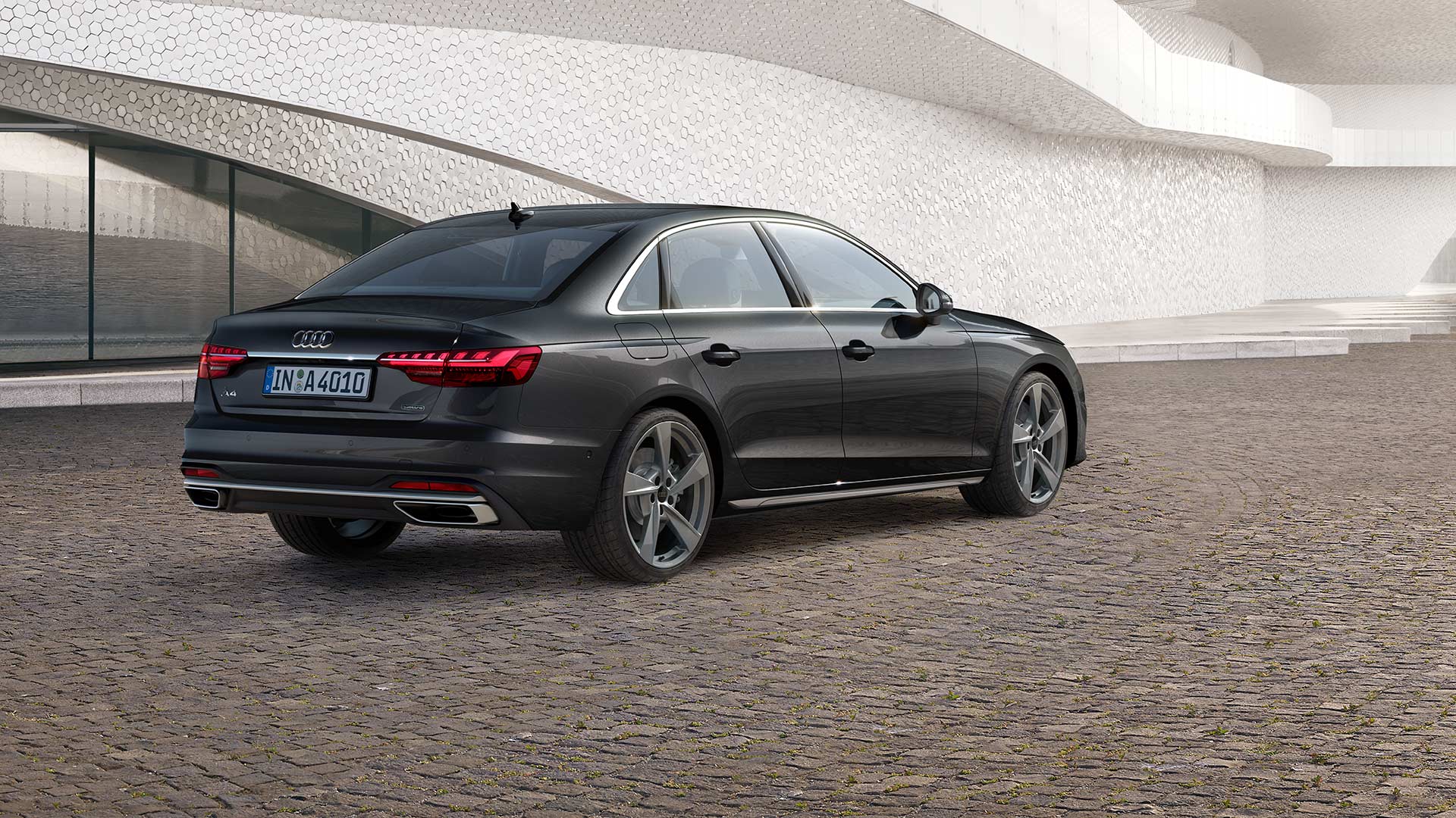 Rear side view Audi A4 Sedan