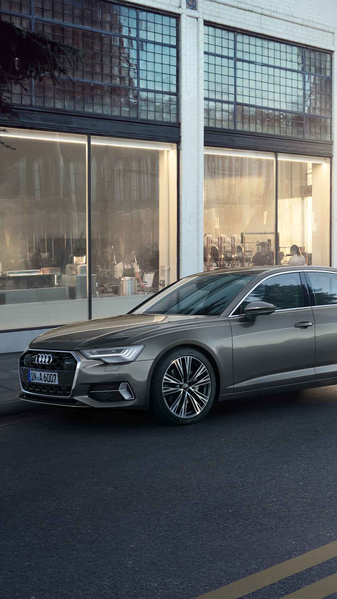 Audi A6 Sedan in a side-front view