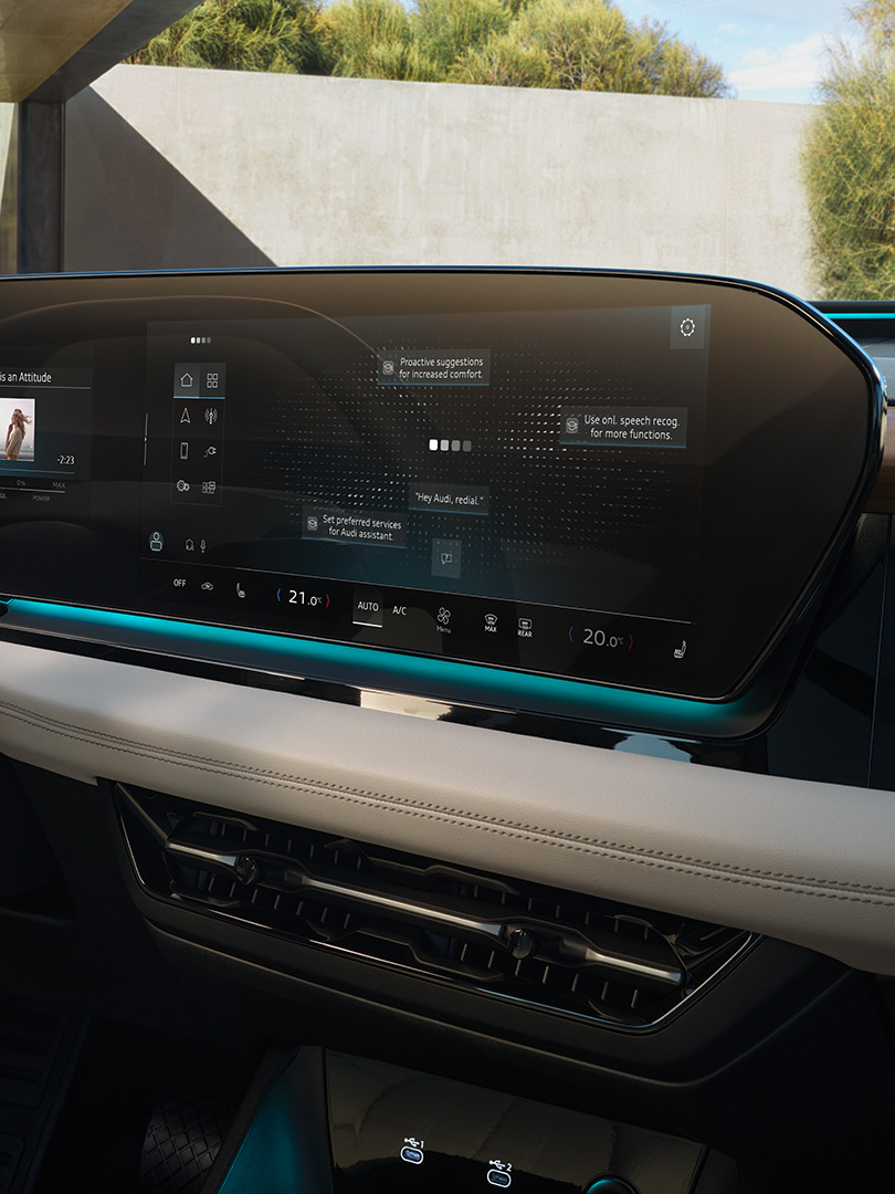 Foto de Audi assistant en el SUV eléctrico Audi Q6 e-tron. 