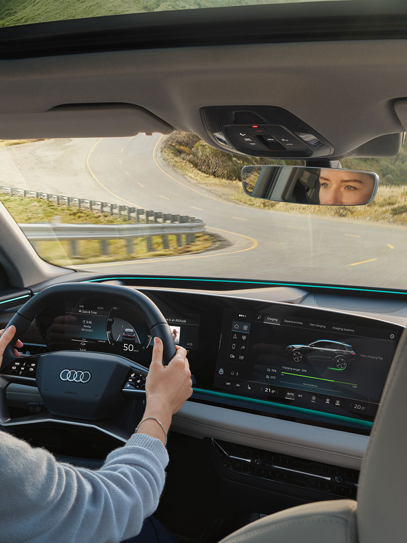 Foto de la recuperación energética del SUV eléctrico Audi Q6 e-tron. 