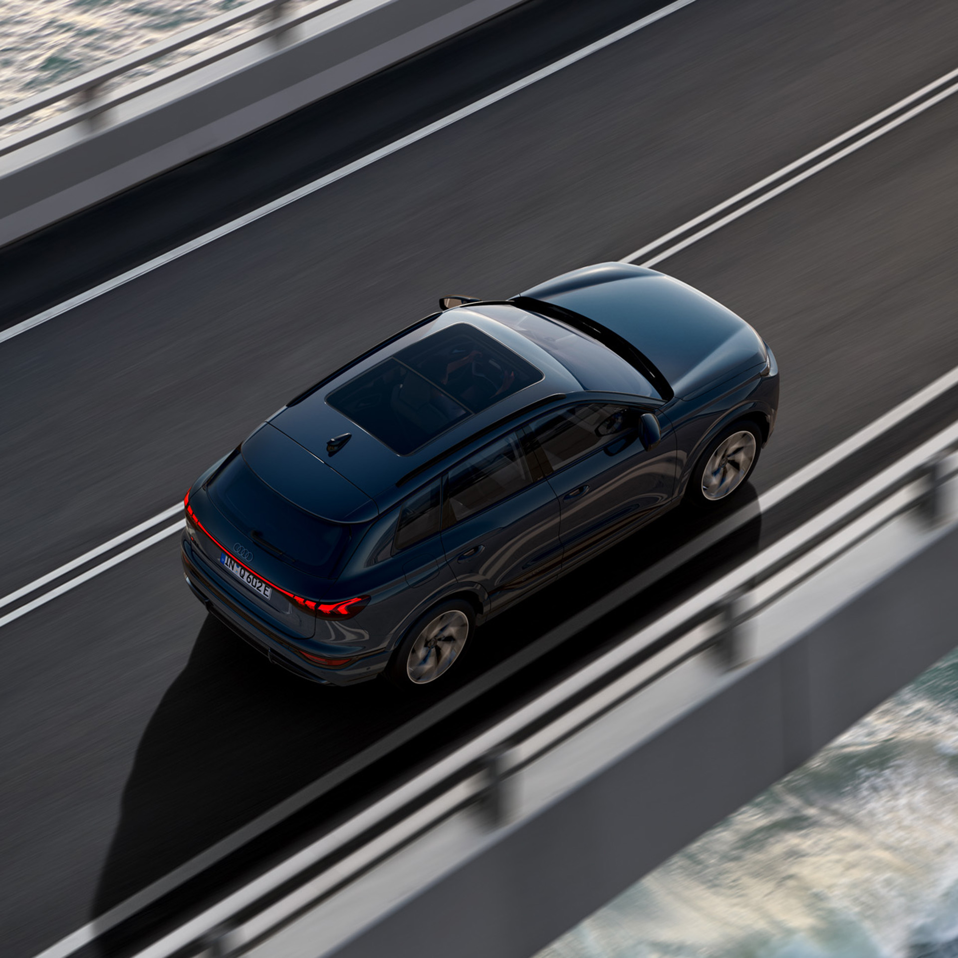 Foto de la autonomía del SUV eléctrico Audi Q6 e-tron. 
